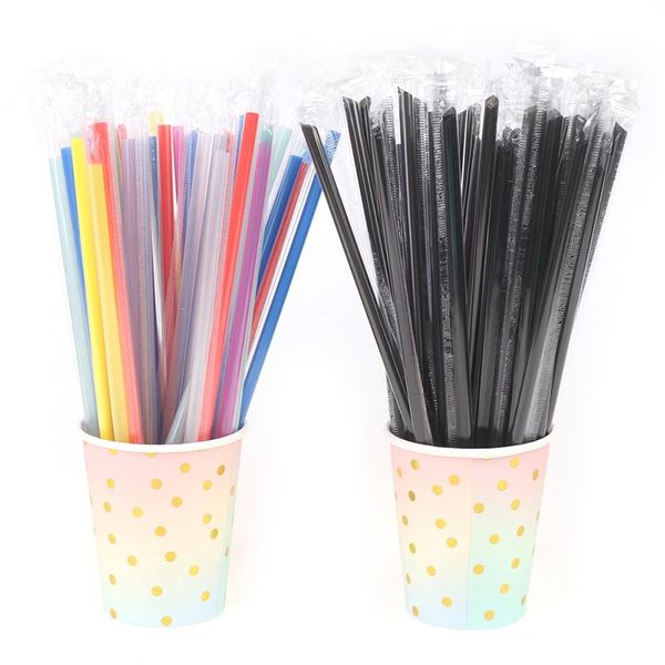 

drinking straws 100pc clear individually wrapped pp drinks party supplies