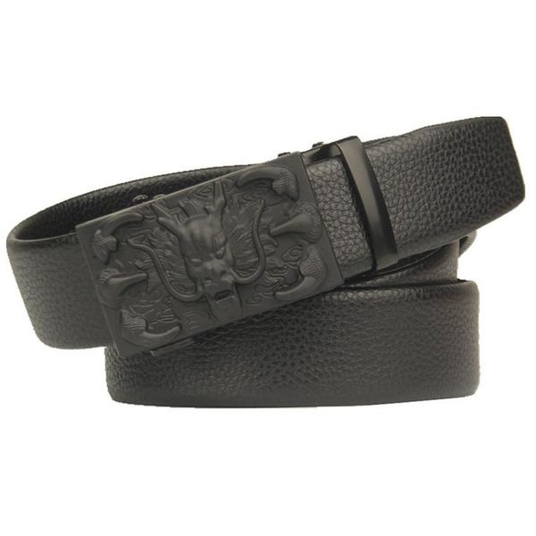 

belts long men's belt large extra automatic buckle lychee pattern trend casual pants, Black;brown