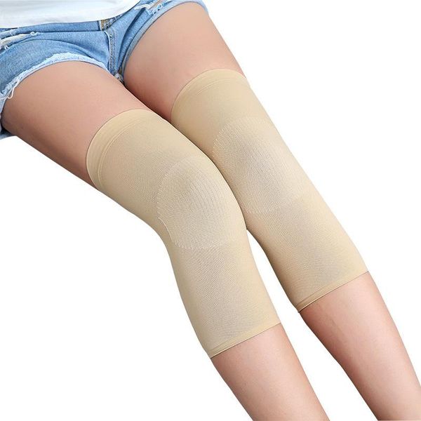 

1pc elastic nylon knee pad sleeve running cycling support braces slim protector joint keep warm sports kneepad elbow & pads, Black;gray