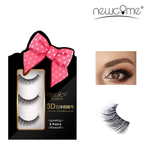 

3 pairs profession 100% handmade long thick eye lashes fake eyelashes natural looking soft wimper extensions1