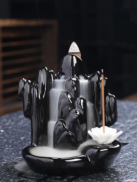 

fragrance lamps chinese backflow incense burner holder deskdecor ornaments home garden decoration dragon waterfall censer