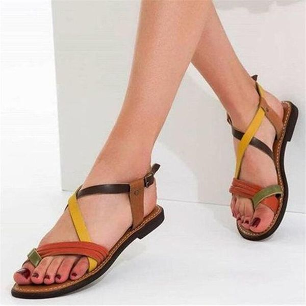 

summer women's sandals fashion buckle set toe large size womens round head casual platform slippers women shoes, Black