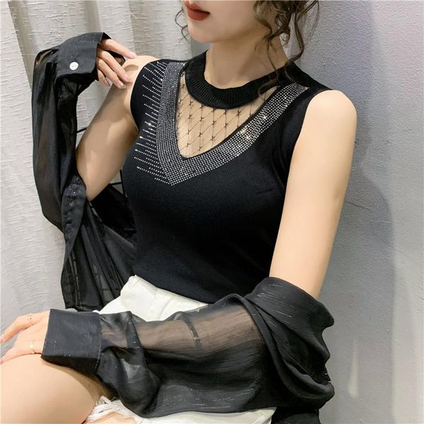 

the film 9870 bright drill vest 25-1/2 row 2 shelves camisoles & tanks, Black;white