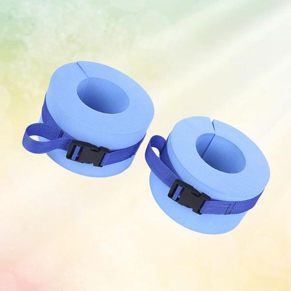 

life vest & buoy 1 pair swim aquatic cuffs aqua resistance exercise water aerobics float ring fitness set with quick release buckl