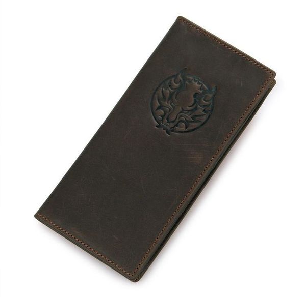 

wallets 100% genuine leather dragon pattern men's chocolate wallet holder 8013-1q, Red;black