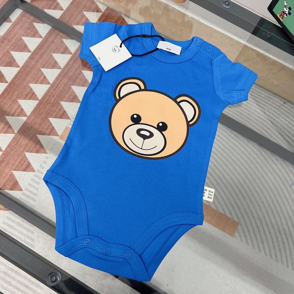 

newborn jumpsuits baby rompers girl boy designer onesie bodysuit luxury boutique infant summer clothes baby costume outfits, Blue