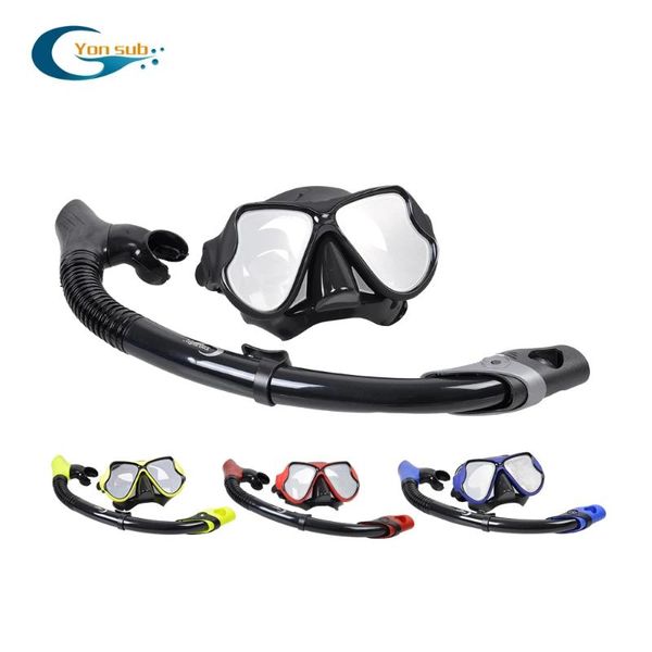 

yonsub hd tempered glass pc silicone diving mask for spearfishing swimming snorkeling equipment 4 colors masks