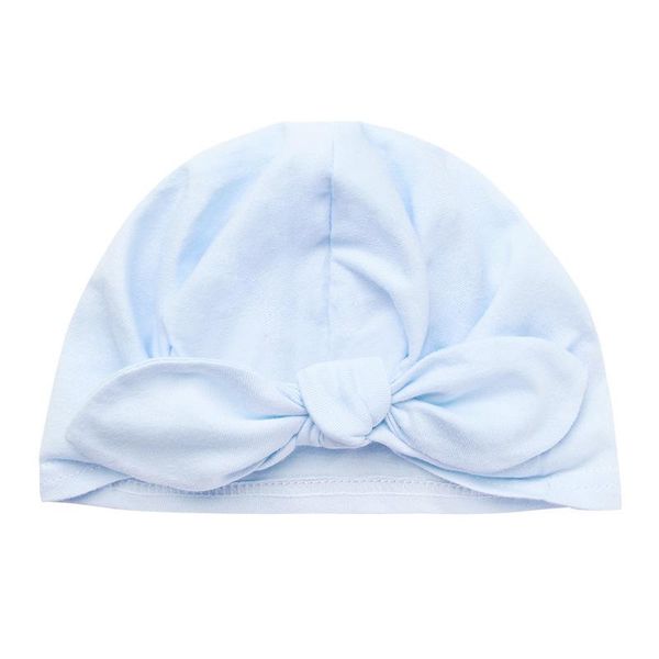 

spring summer caps children girls soft cotton beanie hat floral print bow knotted turban hair accessories for 1~12 years old & hats, Yellow