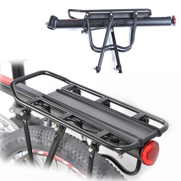 

bike saddles bicycle carrier luggage cargo rear rack aluminum alloy 50kg shelf saddle bags holder stand support with mount tools