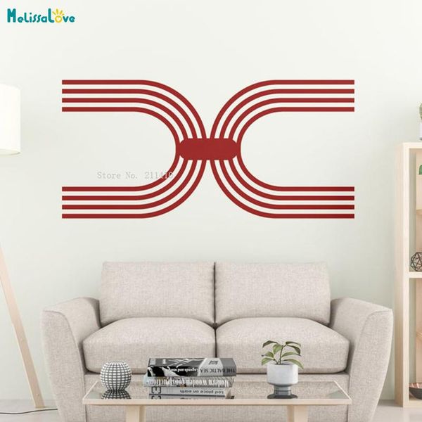 

wall stickers half arch decal abstract boho home decor for modern renovable symmetrical murals yt6151