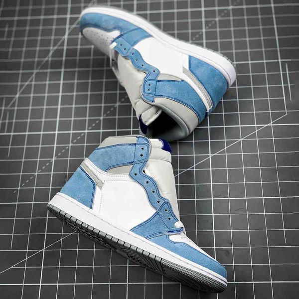 

2021 jumpman women's basketball shoes men's 1 s washed white and blue outdoor sports