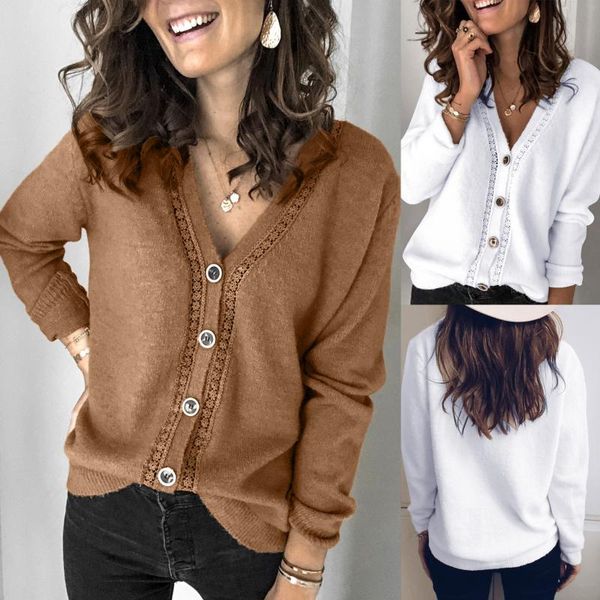 

women's blouses & shirts soft knit sweater office shirt blousesÂ women casual loose ladies v-neck lace patchwork cardigan lightweight ou, White