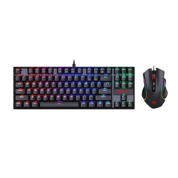 

keyboard mouse combos redragon k552rgb-ba 87 key tkl mechanical gaming and 7200 dpi wired 2 in 1 combo