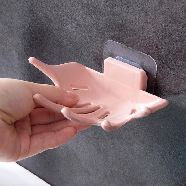 

soap dishes 1 pcs creative six-claw palm hanging holders punch-box bathroom drain holder wall storage racks