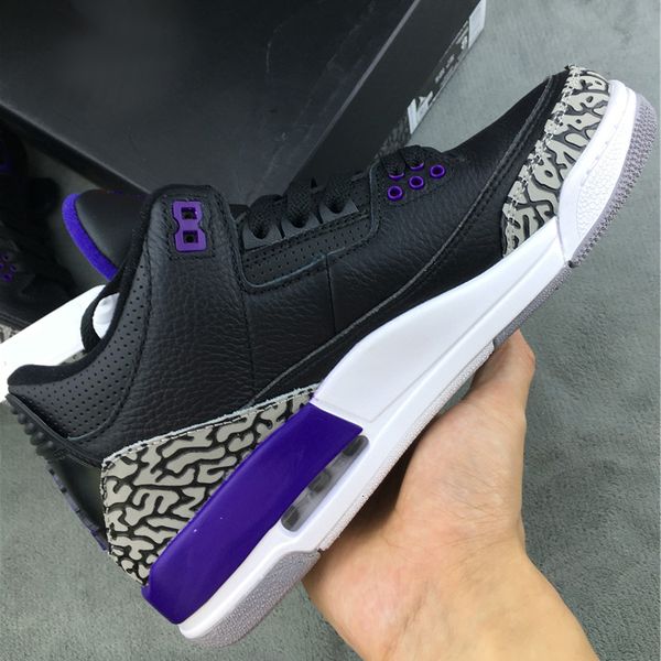 

jumpman 3 3s shoe court purple mens basketball shoes