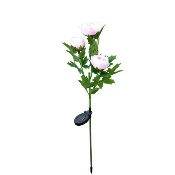 

lawn lamps 3 head solar led decorative outdoor lamp peony light
