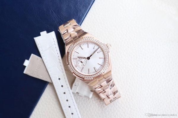 

women watch op 2300/2305 orologio di lusso 5300 movement watches luminous leather watchband with brick case 36*10.8mm men's watchs, Slivery;brown