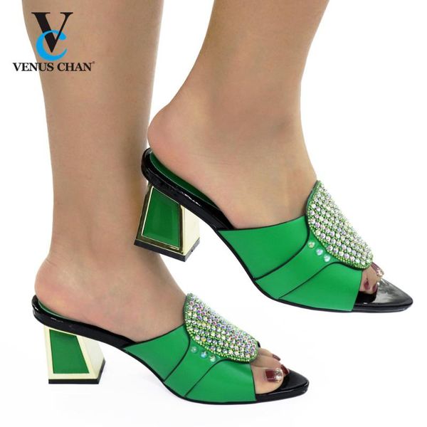 

nigerian women shoes party wedding luxery decorated with bling designer luxury 2021 open toe pumps dress, Black