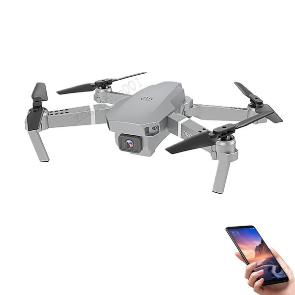 100x Super E59 RC LED mini controlado com acessórios drone 4k hd câmera de vídeo aeronave aérea aviões de helicóptero 360 graus flip wifi longa duração da bateria