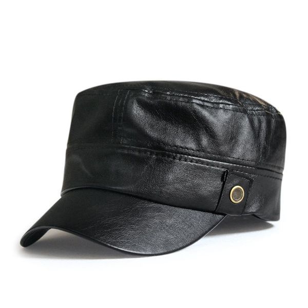 

berets kagenmo fashion casual female short brim visor pu leather women flat army hat outdoor thin autumn cap, Blue;gray