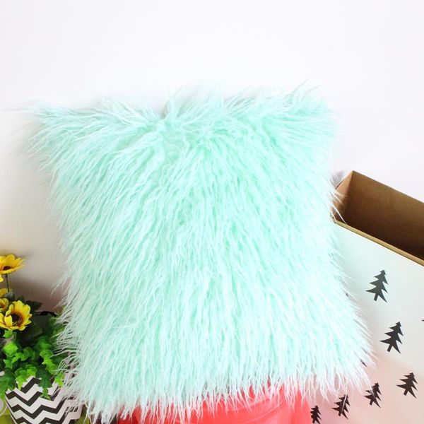 

pillow case soft throw fluffy plush sofa cushion cover office decor comfortable
