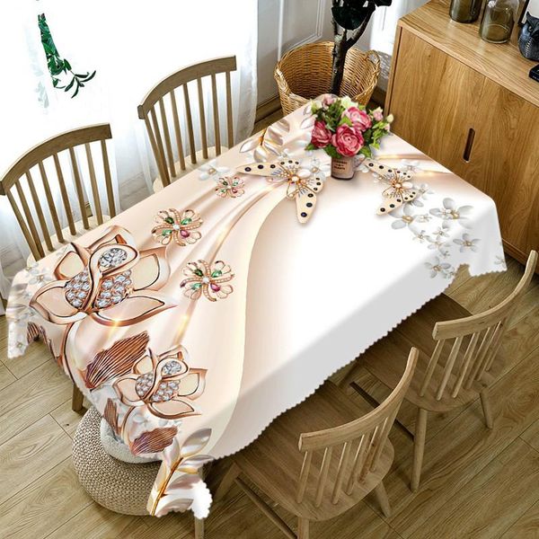 

table cloth 3d diamond flower tablecloth butterfly and morning glory washable thicken cotton rectangular round serape