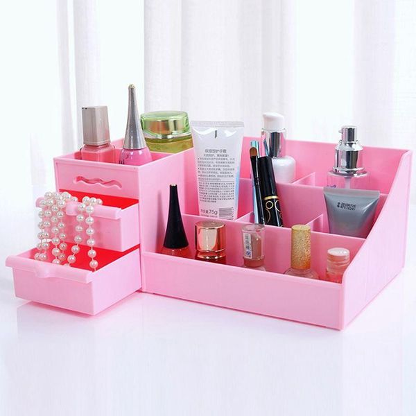 

colorful washable drawer table with three-color cosmetics box storage drawers