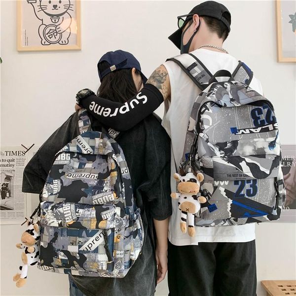 

backpack oxford cloth schoolbag for men and women high school students travel
