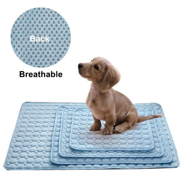 

summer breathable dog mat cooling pad for dogs cat blanket sofa pet bed washable small medium large kennels & pens