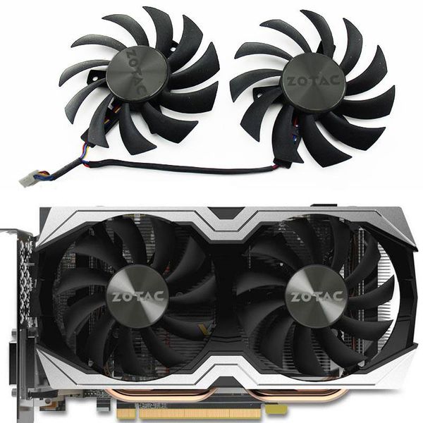 

fans & coolings 75mm pld08010s12hh 4pin for zotac geforce gtx 1070 mini cooling gtx1070 gpu fan