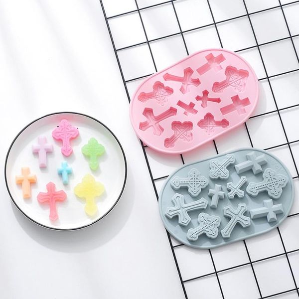 

baking moulds silicone cross mold diy tray chocolate cake decoration pudding soap mould g32a