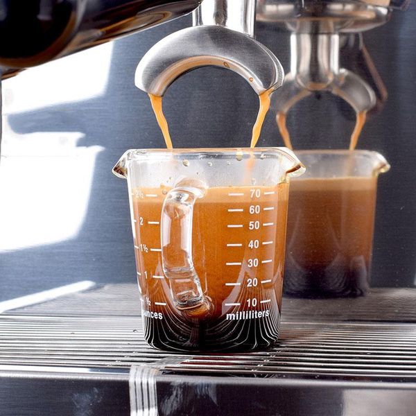 

wine glasses double-mouthed espresso glass measuring cup with handle coffee mug latte milk insulated home