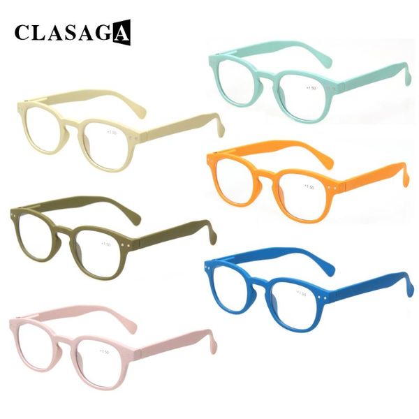 

sunglasses 2021 6 pack reading glasses spring hinge comfortable and lightweight men women hd readers diopter+0~+6.0, White;black