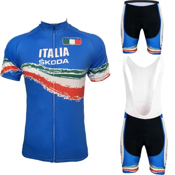 

set 2021 tour de italy cycling jersey italia clothing road bike shirts suit bicycle shorts men complete clothes racing sets, Black;blue