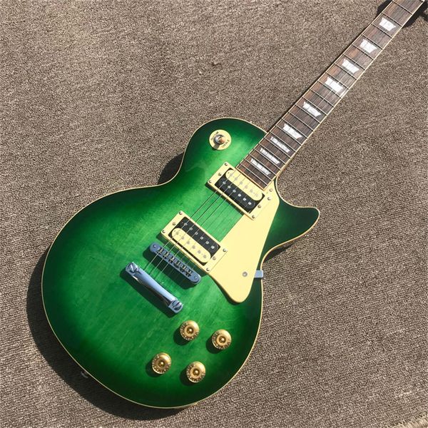 

delivery one piece neck one piece body electric guitar in sunburst ,upgrade tune-o-matic bridge guitars guitarra