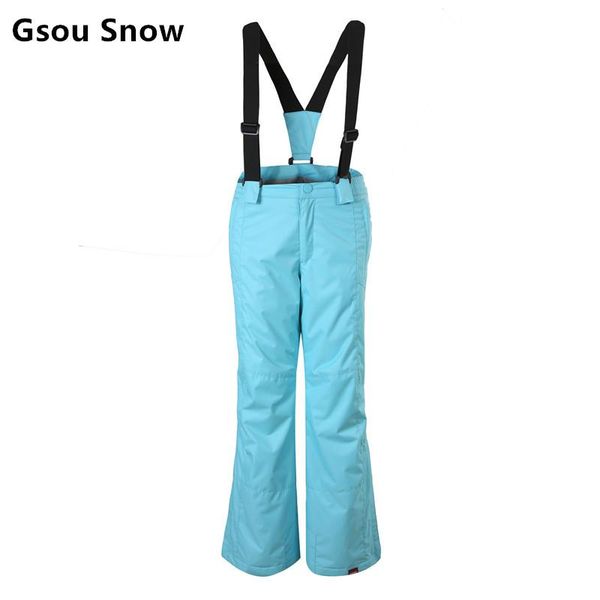 Лыжные брюки GSOU Snow Ski Child 2021 Ly Style Lakded Boy Wind -Pronate Outdoor Waterraph
