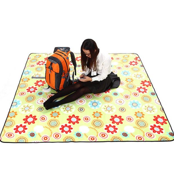 

2*2m waterproof folding picnic mat sleeping pad camping beach blanket portable hiking moisture proof outdoor pads