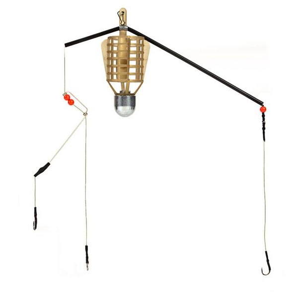 

fishing hooks lure cage with line fish bait feeder basket holder accessories