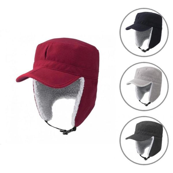 

wide brim hats soft warm casual cold-proof ear flap beanie comfortable cap foldable for skiing, Blue;gray