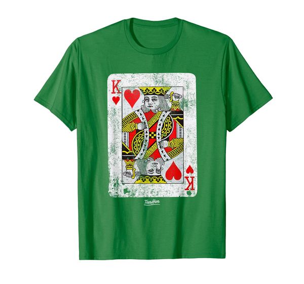 

king of hearts poker player poker card cool poker shirts, White;black