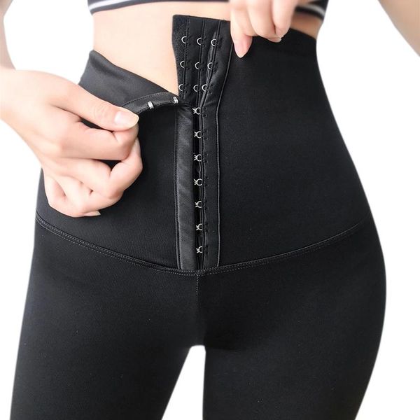 

women's leggings high waist breasted women pants fitness seamless elasticity hip lift abdomen lady clothing workout legging tights, Black