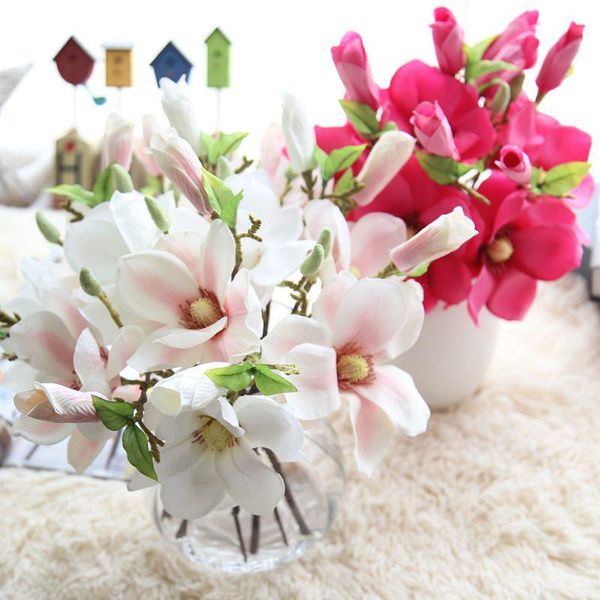 

decorative flowers & wreaths 1pcs butterfly orchid artificial flower head party home decor wedding decoration garden fake