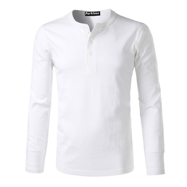 

classic american casual heavy henley t shirt men amekaji fashion mens slim fit long sleeve tshirt tee shirt homme y0322, White;black