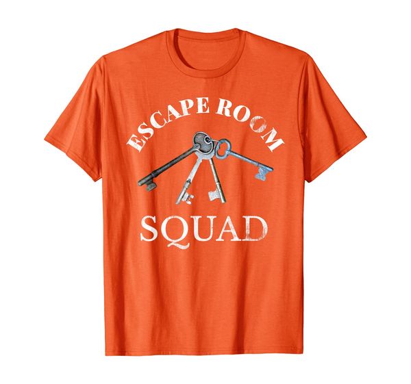 

escape room squad vintage keys matching party group gift t-shirt, White;black