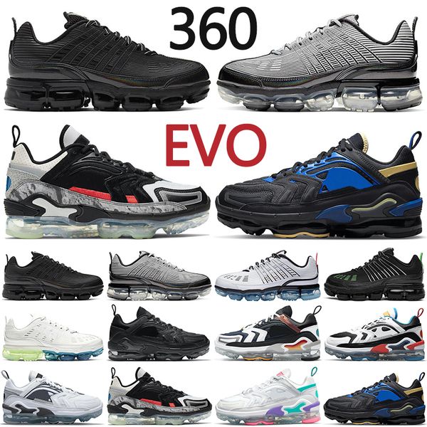 

360 evo mens womens running shoes triple black white silver metallic evolution of icons multi-color first use men trainers sports sneakers r