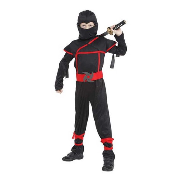 Çocuk Erkek Siyah Ninja Cosplay Kostüm Assassin Savaşçı Çocuk Karnaval Kostümleri Doğum Günü Partisi Cadılar Bayramı Noel Giysileri Y0913