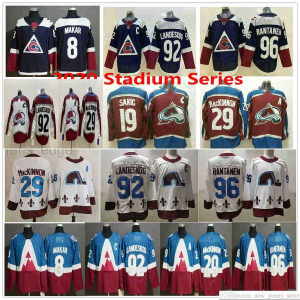 

2021 Reverse Retro Colorado Avalanche Cale Makar Joe Sakic Nathan MacKinnon Gabriel Landeskog Mikko Rantanen Peter Forsberg Hockey Jerseys, Black