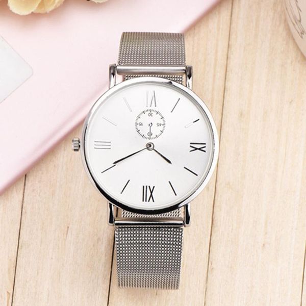 

wristwatches drop watches women fashion watch 2021 men stainless steel crystal analog quartz bracelet wrist, Slivery;brown