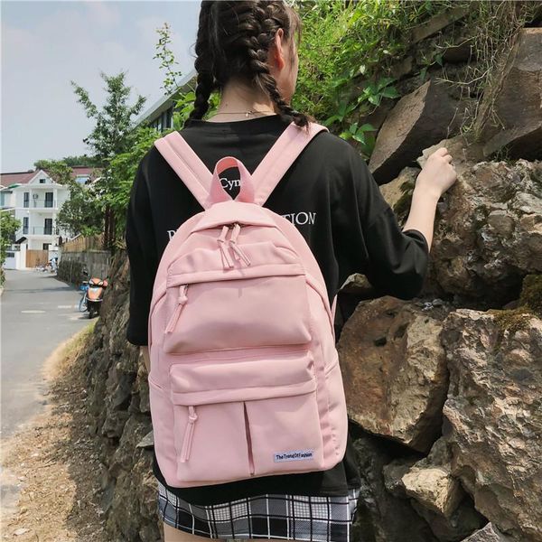 

backpack simple and vintage sense girl schoolbag high school student shoulder campus forest large capacity