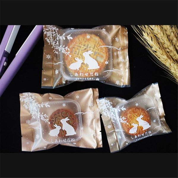 

gift wrap golden traditional festival sweet candy happy mid-autumn day cookie bag mooncake packaging bags